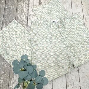 Venroy Geometric 100% Linen Blend Pants